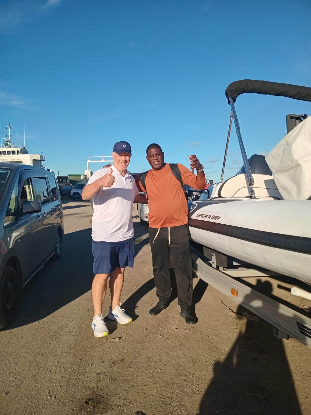 Fabian Clarke on the water